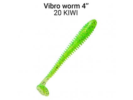 9409 vibro worm 10cm 20 kiwi 5ks