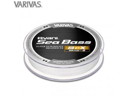 Pletená šňůra Varivas Avani Sea Bass SI-X 8X PE 0,8 - 0,148mm, 8,1kg Bílá 150m