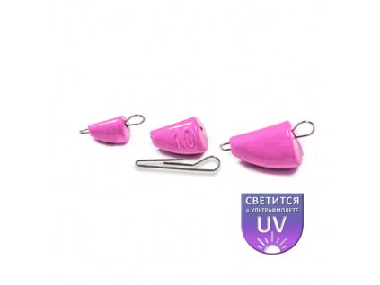 Olověná čeburaška Dnipro Lead Bullet Active pink luminescent 7g (1ks)