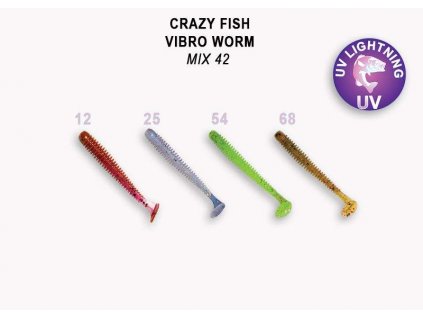 9633 vibro worm 5 cm color mix 42