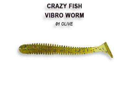 2850 vibro worm 5 cm 1 olive