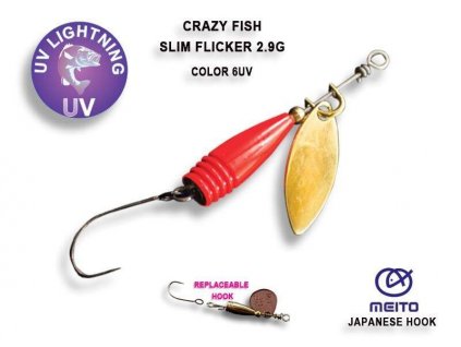 8090 crazy fish slim fleacker 2 9g color 6