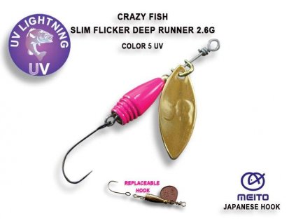 8093 crazy fish slim fleacker 2 9g color 5