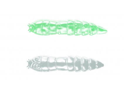 Gumová nástraha Libra Lures Kukolka 27mm Glow UV Green 000 Cheese (15ks)