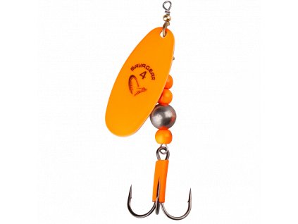 Rotační Třpytka Savage Gear Caviar Spinner Vel.4 14g Fluo Orange (1ks)