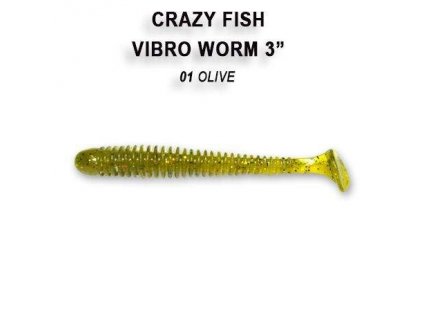 3565 vibro worm 75cm barva 1 olive