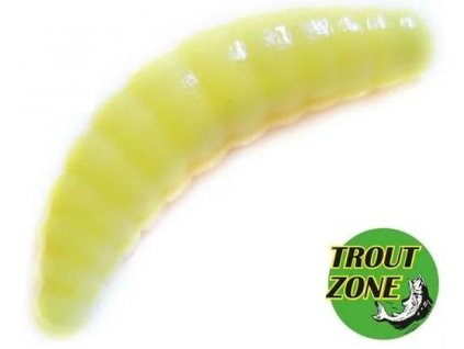 Gumová nástraha Trout Zone Maggot 1,3" cheesy 12ks
