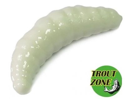Gumová nástraha Trout Zone Maggot 1,3" white 12ks