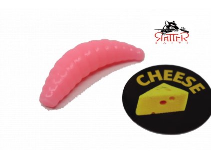 Gumová nástraha Ratterbaits Trout Maggot 33mm Bubble Gum Cheese (12ks)