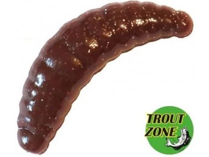 Gumová nástraha Trout Zone Maggot 1,3" chocolate 12ks