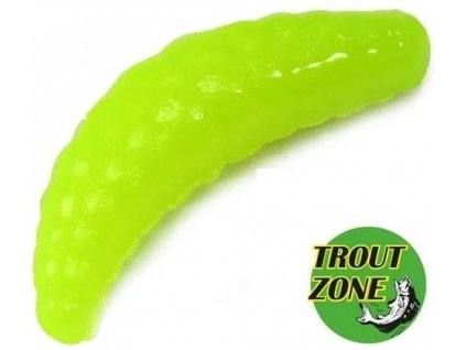 Gumová nástraha Trout Zone Maggot 1,3" chartreuse 12ks
