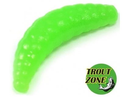Gumová nástraha Trout Zone Maggot 1,3" green chartreuse 12ks