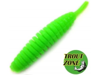 Gumová nástraha Trout Zone Ribber Pupa 1,8" 4,6cm green chartreuse 10ks