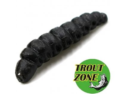 Gumová nástraha Trout Zone Dragonfly Larva 1,3" 3,2cm Black 12ks