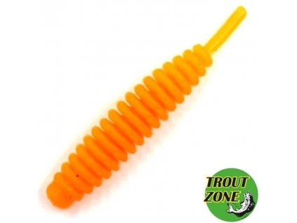 Gumová nástraha Trout Zone Ribber Pupa 1,8" 4,6cm peach 10ks