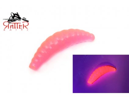 Gumová nástraha Ratterbaits Trout Maggot 1.6'' 40mm Pink Glow Cheese (10ks)