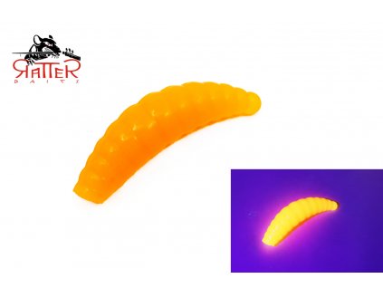 Gumová nástraha Ratterbaits Trout Maggot 1.6'' 40mm Orange Glow Cheese (10ks)