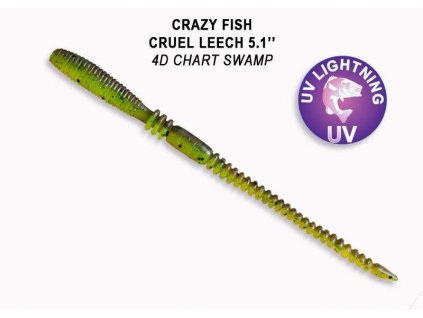 Cruel Leech 130 mm 4D chart swamp balení 6ks