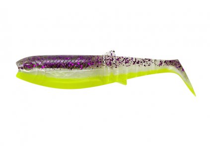 savage gear gumova nastraha cannibal shad purple glitter bomb