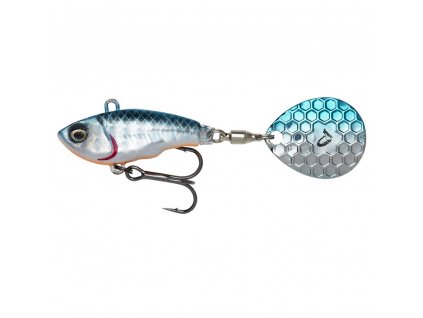 savage gear fat tail spin sinking blue silver