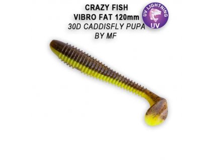 Vibro Fat 12cm 30D caddisfly puppy 4ks