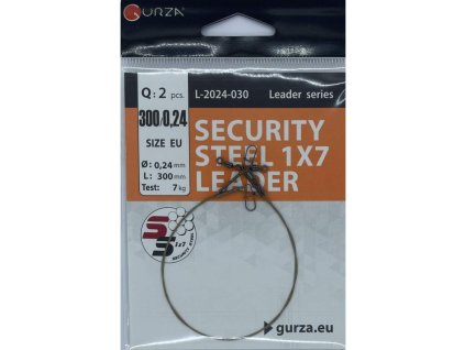 SECURITY STEEL 1x7 LEADER 300мм/0,30Ø (Test 11kg) 2ks