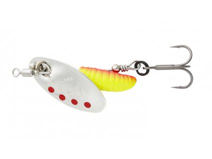 Rotační Třpytka Savage Gear Grub Spinner Vel.2 5,8g Silver Red Yellow (1ks)