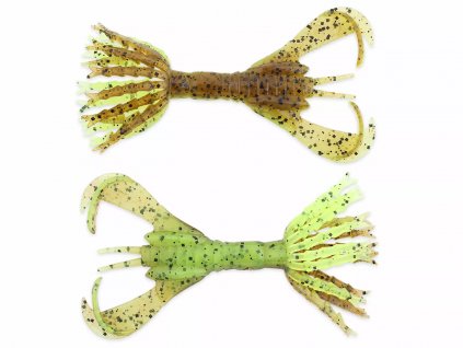 Gumová nástraha Keitech Hyper Spider 3,2" 8cm Green Pumpkin Chartreuse 401T (6ks)
