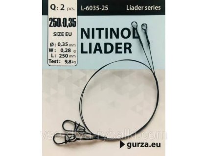 Gurza Nitinol 0,45mm délka 30cm test 18,5kg 2ks