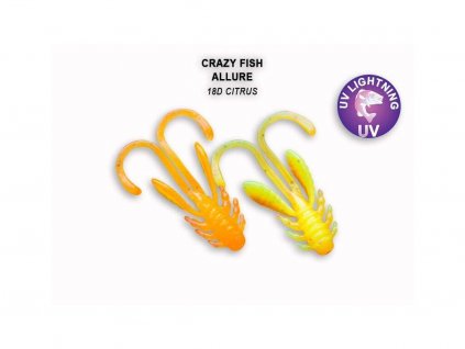 Gumová nástraha Crazy Fish Allure 2,7 cm 18D Citrus (10 ks)