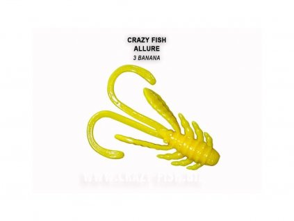 Gumová nástraha Crazy Fish Allure 4 cm 3 Banana (8 ks)