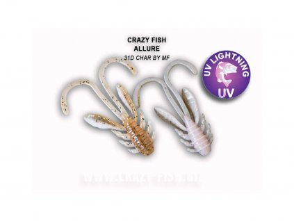 Gumová nástraha Crazy Fish Allure 4 cm 31D Char By MF (8 ks)