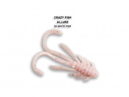 Gumová nástraha Crazy Fish Allure 4 cm 53 White pink (8 ks)