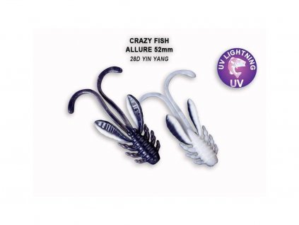 Gumová nástraha Crazy Fish Allure 5,2 cm 28D Yin Yang (6 ks)