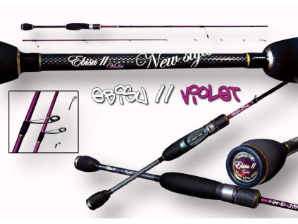 Přívlačový prut Crazy Fish Ebisu Violet II Nano Jig 0,5-3g Super Ultralight 183 cm