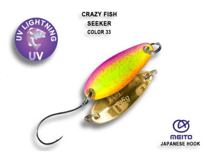 Plandavka Crazy Fish Seeker 29 mm 2g color 33