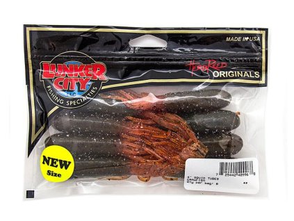 4 lunker tubes black blue neon 1