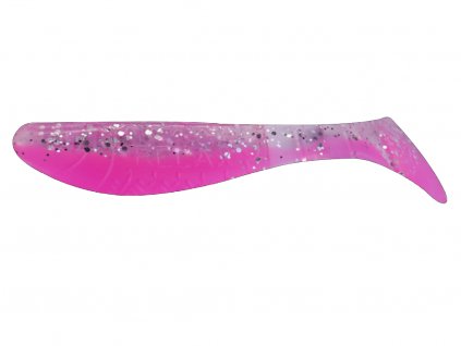 clear silver glitter pink laminated