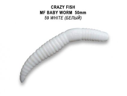 Gumová nástraha Crazy Fish Trout Baby Worm MF Floating 50mm 59 - Sýr (8ks)