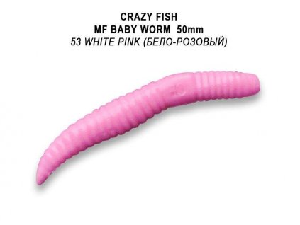 Gumová nástraha Crazy Fish Trout Baby Worm MF Sinking 50mm 53 Squid-Shrimp (8ks)