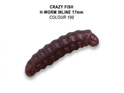 Gumová nástraha Crazy Fish Trout Baby H-Worm MF Floating 17mm 100 Sýr (60ks)
