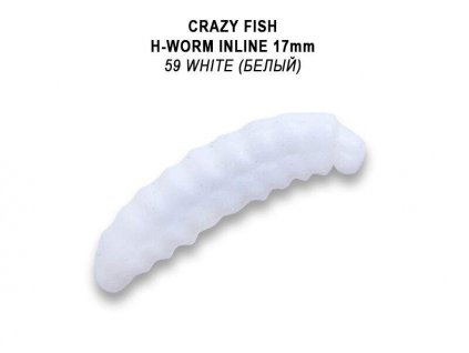 Gumová nástraha Crazy Fish Trout Baby H-Worm MF Floating 17mm 59 Sýr (60ks)