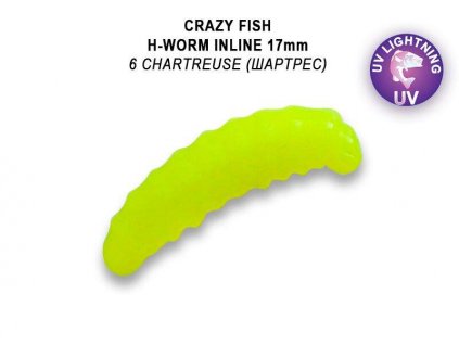 Gumová nástraha Crazy Fish Trout Baby H-Worm MF Floating 17mm 6 - Sýr (60ks)