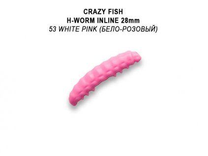Gumová nástraha Crazy Fish Trout Baby H-Worm Inline MF Floating 28mm 53 - Sýr (20ks)