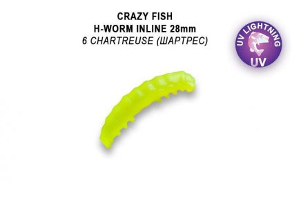 Gumová nástraha Crazy Fish Trout Baby H-Worm MF Floating 28mm 6 - Sýr (20ks)