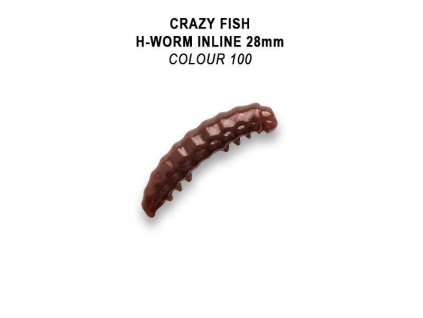 Gumová nástraha Crazy Fish Trout Baby H-Worm Inline MF Floating 28mm colour 100 - Sýr (20ks)