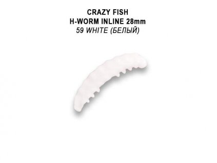 Gumová nástraha Crazy Fish Trout Baby H-Worm MF Floating 28mm 59 - Sýr (20ks)