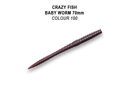 Gumová nástraha Crazy Fish Trout Worm Classic MF Floating 70mm Col. 100 (12ks)