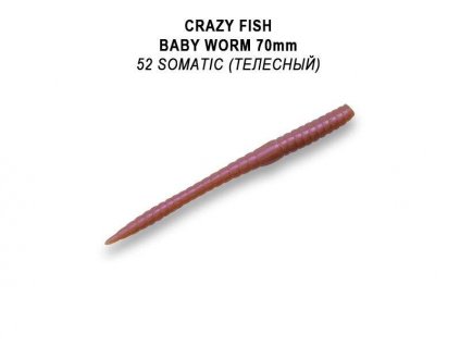 Gumová nástraha Crazy Fish Trout Worm Classic MF Floating 70mm 52 Somatic (12ks)