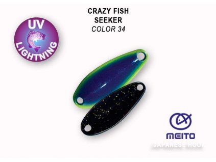 Plandavka Crazy Fish Seeker 28 mm 2,5 g color 34